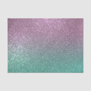 Mermaid Pink Green Funkelnd Glitzer Ombre Seidenpapier