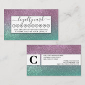 Mermaid Pink Green Funkelnd Glitzer Ombre Treuekarte (Vorne/Hinten)