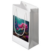 Mermaid Pink Kleine Geschenktasche Geschenktüte (Vorderseite Schrägansicht)