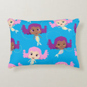 Mermaid Pink Lila Blue Muster Dekokissen (Vorderseite)