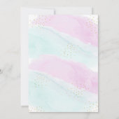 Mermaid Pink Lila Geburtstag Einladung (Rückseite)