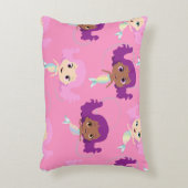 Mermaid Pink Lila Muster Dekokissen (Vorderseite(Vertikal))