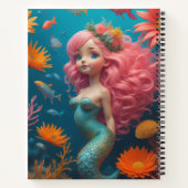 Mermaid Pink Niedlich Notizblock (Rückseite)