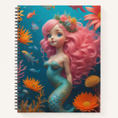Mermaid Pink Niedlich Notizblock (Vorderseite)