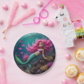 Mermaid Pink Pappteller (Party)