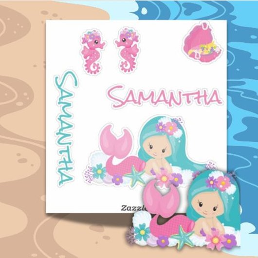 Mermaid Pink Sea Friends Sticker