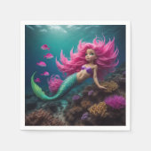 Mermaid Pink Serviette (Vorderseite)