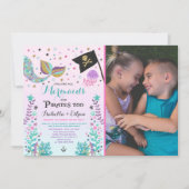 Mermaid & Pirate Birthday Sibling Boy Girl Einladu Einladung (Vorderseite)