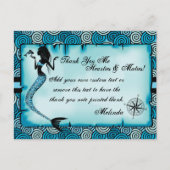 Mermaid, Pirate danke Ihnen Karten (Vorderseite)