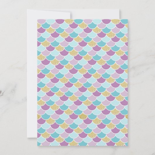 Mermaid Pirate Geburtstagsparty Einladung (Rückseite)