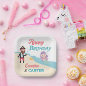 Mermaid & Pirate Joint Birthday Party jedes Alter Pappteller (Party)