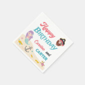 Mermaid & Pirate Joint Birthday Party jedes Alter Serviette (Ecke)