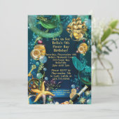 Mermaid Pirate Party Einladungen (Stehend Vorderseite)