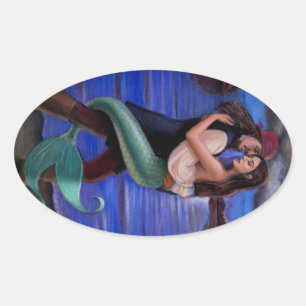 Mermaid & Pirate's Caribbean Liebe Sticker