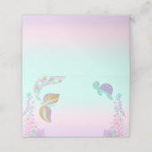 Mermaid Platzkarte Mermaid Tischnummer Pink Gold (Außenseite Aufgefaltet)