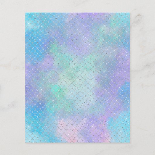 Mermaid Pool Birthday Party Budget Rainbow (Rückseite)