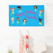Mermaid Pool Geburtstagsparty Kids Banner (Insitu)