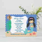 Mermaid Pool Party Einladung (Stehend Vorderseite)