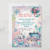 Mermaid Pool-Party Einladung (Rückseite)