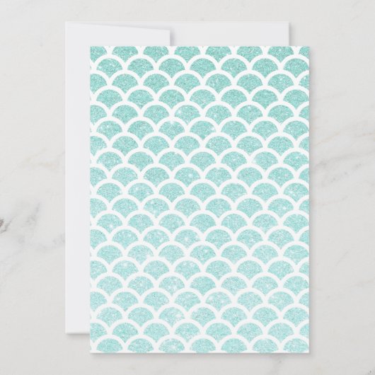 Mermaid Pool Party Geburtstag Einladung (Rückseite)