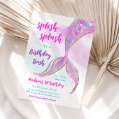 Mermaid Pool Party Geburtstag Einladung