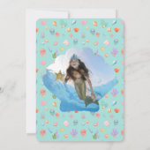 Mermaid Pool Party Geburtstag Foto Einladung (Rückseite)