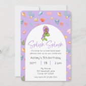 Mermaid Pool Party Geburtstag Foto Einladung (Vorderseite)