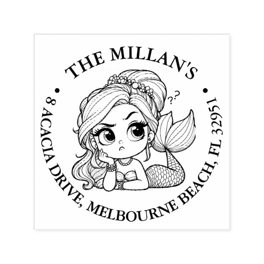 Mermaid Pool-Party Permastempel (Design)