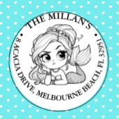 Mermaid Pool-Party Permastempel