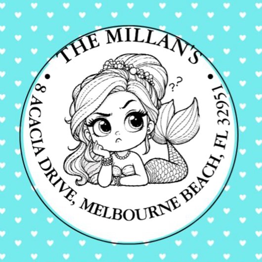 Mermaid Pool-Party Permastempel