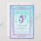 Mermaid Pool Party Under Sea Birthday Card Einladung (Vorderseite)