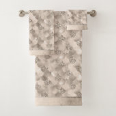 Mermaid Posh Scale | Dusty Terracotta Peach Sheen Badhandtuch Set (Insitu)