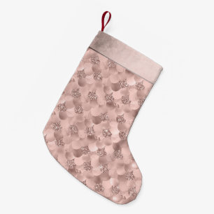 Mermaid Posh Scale Dusty Terracotta Peach Sheen Kleiner Weihnachtsstrumpf