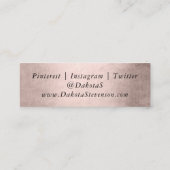 Mermaid Posh Scale | Dusty Terracotta Peach Sheen Mini Visitenkarte (Rückseite)