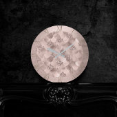 Mermaid Posh Scales | Champagne Gold Sheen Runde Wanduhr