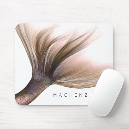 Mermaid Posh Schwanz | Dusty Terracotta Peach Cust Mousepad (Mit Mouse)