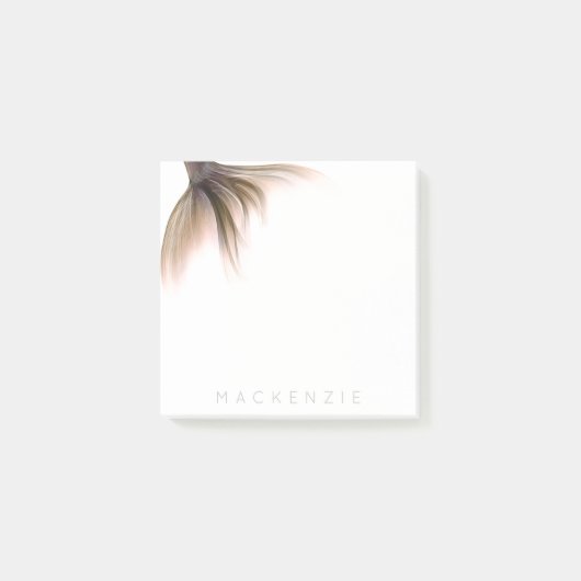 Mermaid Posh Schwanz | Dusty Terracotta Peach Cust Post-it Klebezettel (Vorderseite)