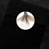 Mermaid Posh Schwanz | Dusty Terracotta Peach Cust Runder Aufkleber