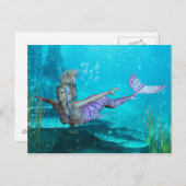 Mermaid Post Card - Fantasy Mermaid Postkarte (Vorne/Hinten)