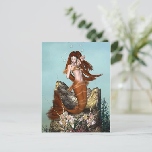 Mermaid Postcard Postkarte (Stehend Vorderseite)
