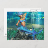 Mermaid Postcard Postkarte (Vorne/Hinten)