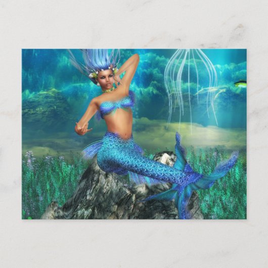 Mermaid Postcard Postkarte (Vorderseite)
