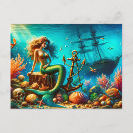 Mermaid Postcard Postkarte