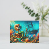 Mermaid Postcard Postkarte (Stehend Vorderseite)