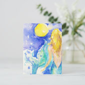 Mermaid Postcard Postkarte (Stehend Vorderseite)