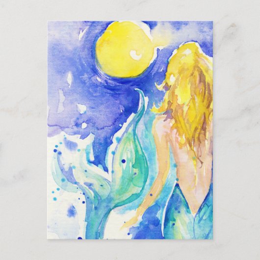 Mermaid Postcard Postkarte (Vorderseite)