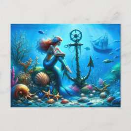 Mermaid Postcard Postkarte