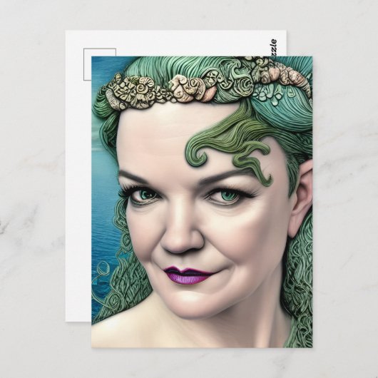 Mermaid Postcard Postkarte (Vorne/Hinten)