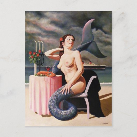 Mermaid Postcard Postkarte (Vorderseite)