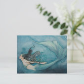 Mermaid Postcard Postkarte (Stehend Vorderseite)